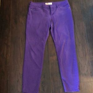 Purple stretch jeans